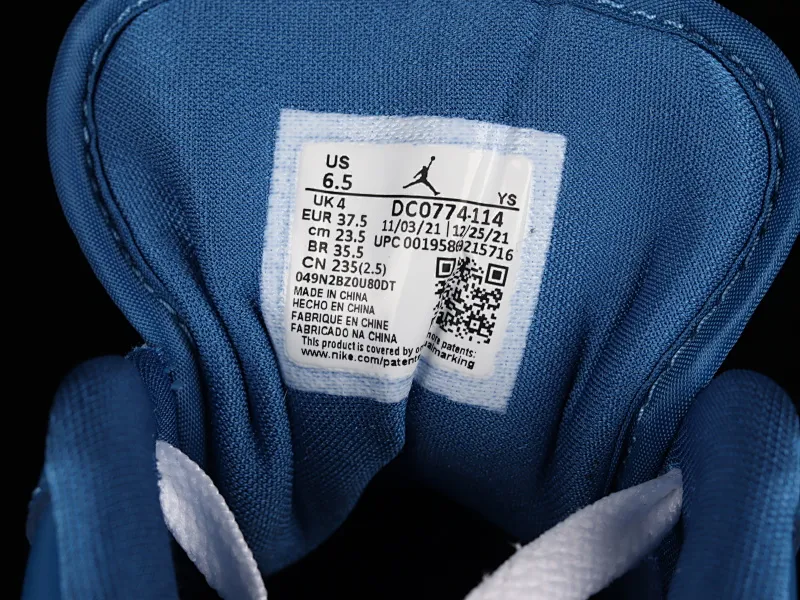 All categories Air Jordan Jordan series basketball shoes Air Jordan 1 Low G version pure original Air Jordan 1 Low "Dark Marina Blue" AJ1 Joe 1 University Blue DC0774-114